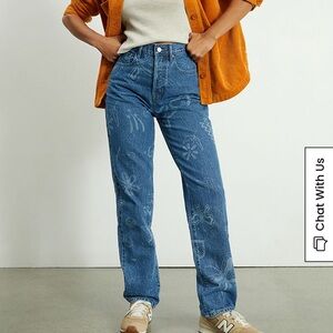 PacSun size 27 Eco Mixed Graphic Print High Waist Dad Jeans